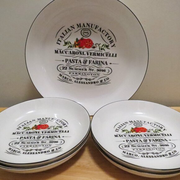 Maxwell & Williams 5 Piece Bari Pasta Bowl Serving Set Porcelain - Picture 3 of 7